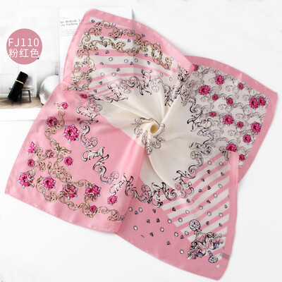 

Spring&autumn new retro style art fan abstract painting small square scarf simulation silk wild scarf scarf women FJ110