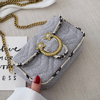 

In summer the new square bag girl 2019 new style fashion air one shoulder slanted chain small square bag