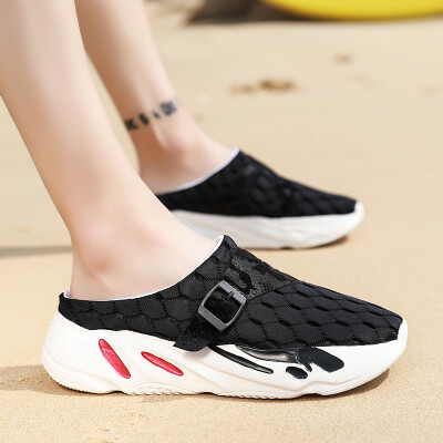 

Mens cave shoes 2019 new summer casual slippers beach trend semi-lazy person pedal bag head sandals