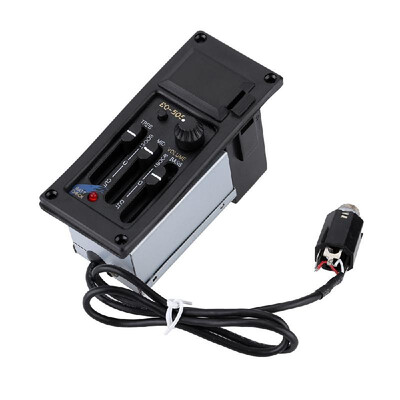

3-Band Acoustic Guitar Tone&Volume Amplifier EQ Equalizer Preamp Piezo Pickup Tuner