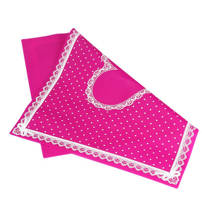 

Toponeto Silicon Lace Polka Dot Heart Pattern Nail Art Table Mat Pad Manicure Clean
