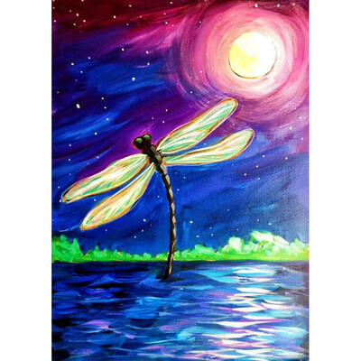 

Kozart DIY 5D Diamond Painting Kit Full Drill Dragonfly Embroidery Diamond Painting Set for Adult