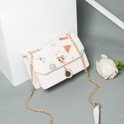 

Summer inssen single-shouldered girl bags 2019 Korean version of girls straddle chain bags students