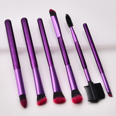 

Toponeto 6 Pcs Fuchsia And Black Eyeshadow Brushes Makeup Brush Sets