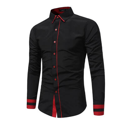 

Mens Long Sleeve Office Shirt Casual Button Down Slim Fit Dress T-shirts