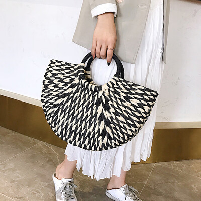 

Tailored Summer Women Handbag Straw Bag Fashion Ladies Handbag Casual Beach Woven Handbag