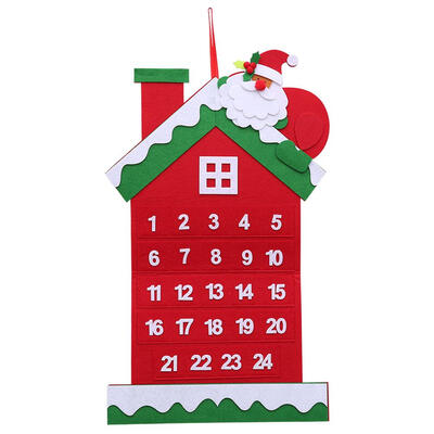 

DIY Christmas Decorations Cartoon Santa Claus Hanging Countdown Calendar