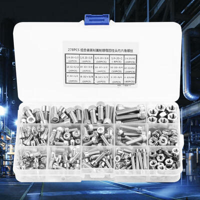 

Greensen 280pcs Stainless Steel Hex Socket Cap Head Bolts Hex Screw Assortment Kit