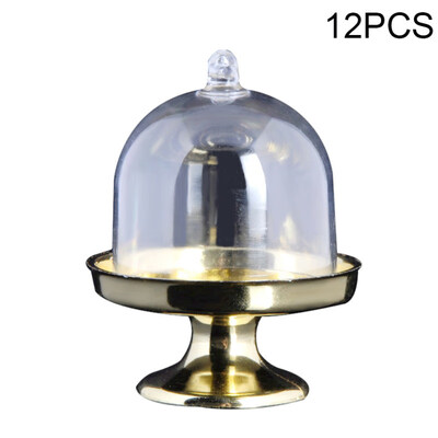 

12PcsSet Transparent Cake Stand Wedding Party Candy Dessert Display Box Tray