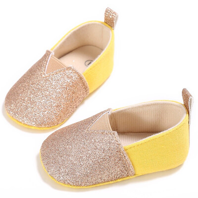 

Baby Girls Spring Sequin Patchwork Infant Fashion Shallow Toddler Kids Anti-skid Casual First Walkers Shoes