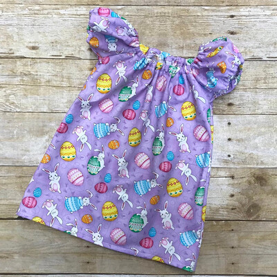 

Toddler Infant Baby Girls Cartoon Easter Egg Rabbit Print Princess Dress Outfits
