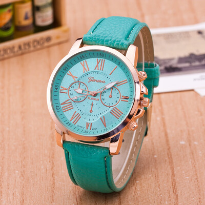 

2018 New Women Fashion Luxury Leisure Set Auger Leather Analog Stainless Steel Quartz Watch
