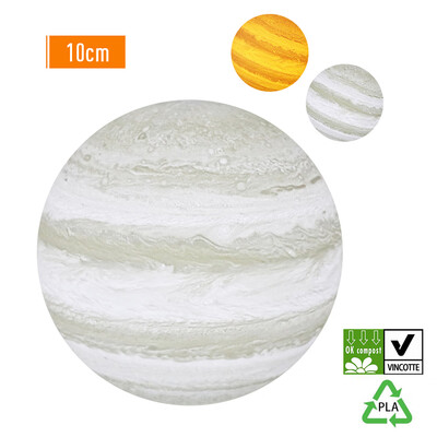 

3D Printing Touching Jupiter Light USB Rechargeable 2-Color Dimmable Night Lamp Bedroom Decor with Wooden Stand