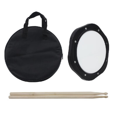 

10-Inch Drum Practice Pad with Drumsticks Carrying Bag for Training