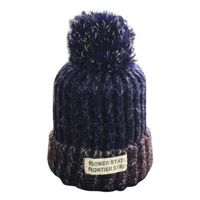 

Tailored Men Women Autumn Winter Outdoor Warm Hairball Hats Crochet Knit Holey Beanie Cap