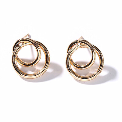 

New Fashion Big Circle Round Drop Earrings for Women Gold Silver Color Earring Party Jewelry Gift Statement Punk Mujer oorbellen