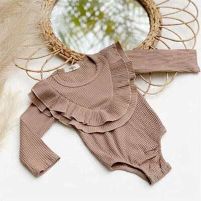 

AU Newborn Baby Girl Long Sleeve Ruffle Romper Jumpsuit Outfit Clothes 7 Colors