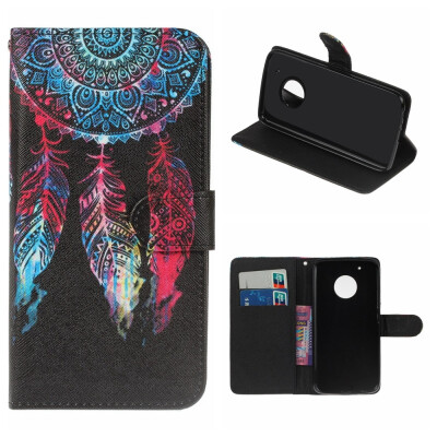 

MOONCASE MOTO X 2017 painted pattern leather case - color dream catcher