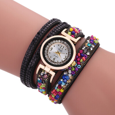 

Explosion models colorful stone winding female bracelet watch diamond winding ladies quartz watch
