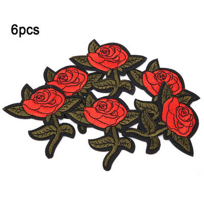 

Greensen 6pcsset Embroidered Fabric Patches Sewing Bag Clothes Applique Craft DIY Decoration