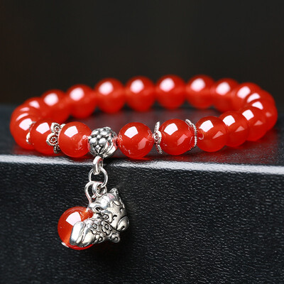 

Zodiac bracelet red female models wild fashion bracelets