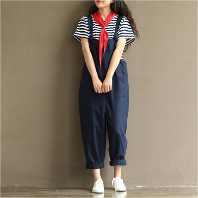 

Womens Loose Jumpsuit Strap Belt Bib Pants Trousers Casual Overall Pants