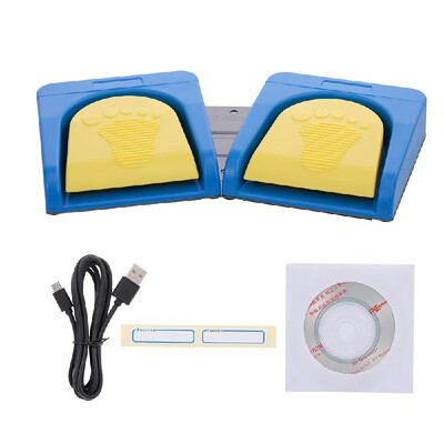 

Wireless BT Double Foot Pedal Switch Customized Keyboard Mouse Video Game HID Control PC Mac for Tablet Smartphone