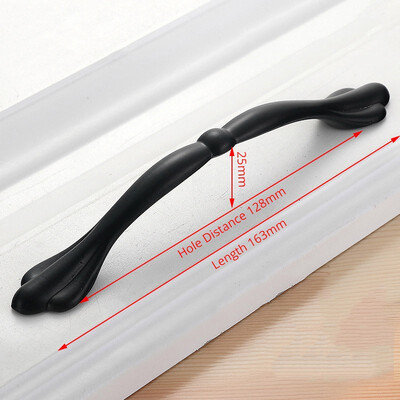 

JD cabinet drawer handle American black wardrobe door handle modern minimalist European cabinet sand black furniture handle
