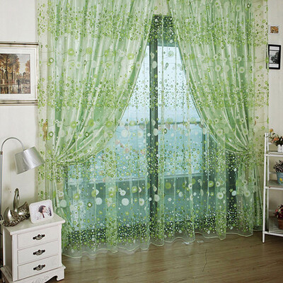 

Floral Printed Tulle Voile Door Window Curtain Sheer Drape Panel 200x100CM