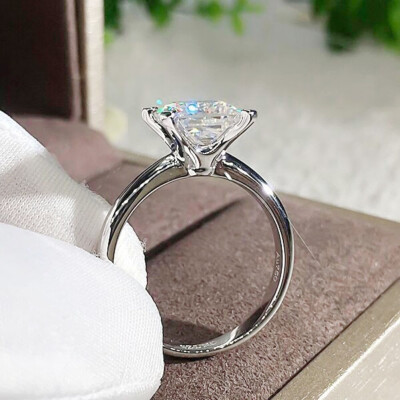 

Fashion Sterling Silver Diamond Engagement Rings For Women Square Zircon Ring Jewelry Size 6-11 Ring Jewelry Women