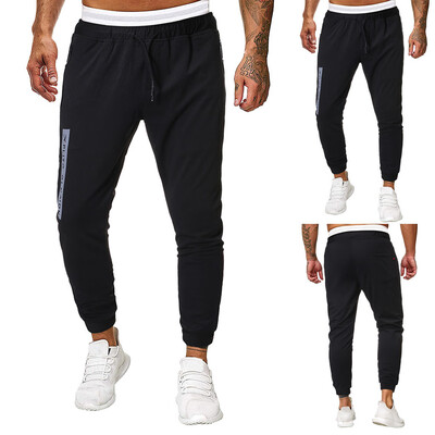 

Gobestart Men Splicing Pure Color Overalls Casual Pocket Sport Work Casual Trouser Pants