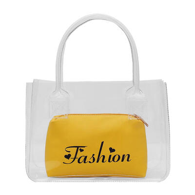 

Transparent PVC Women Casual Beach Shoulder Handbags Clutch Shopping Totes