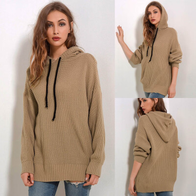 

〖Follure〗Womens Ladies Hoodede Long Sleeve Blouse Sweater