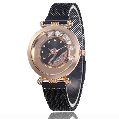 

Magnet magnet strap ladies watch wholesale swan diamond sand quick&simple quartz watch