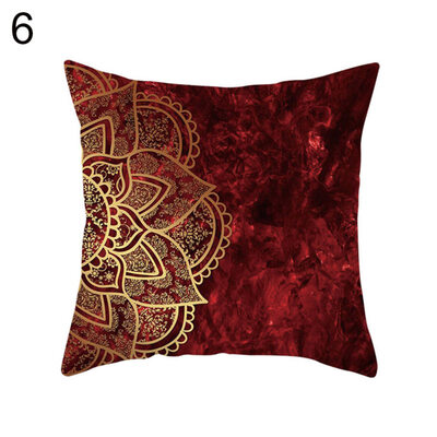 

Mandala Arabesque Flower Yin Yang Pillow Case Cushion Cover Chair Sofa Decor