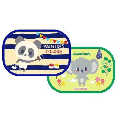 

Baby Car Side Window Sunshades 2 PCS Cartoon Panda & Koala 185 126 Inches UV Electrostatic Sticker Sunscreen Film Sticker Bloc