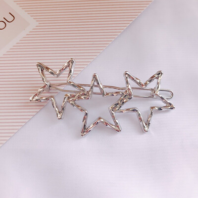 

WomenHair Barrette Clips Alloy Hollow Out Geometric Shaped Hairgrips Hair Pin Hair Accessories