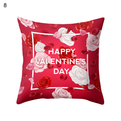 

Happy Valentines Day Love Heart Pillow Case Cushion Cover Sofa Car Cafe Decor