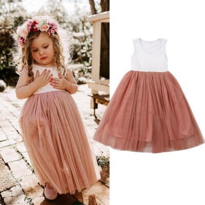 

Toddler Baby Kids Girls Lace Dresses Party Pageant Princess Tutu Dress Sundress