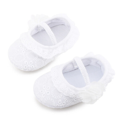 

Baby Shoes Girlborn Shoes Spring Summer Sweet Cute Big Bow Knitted White Crib Shoe For 0-18M