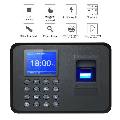 

Biometric Fingerprint Attendance Machine 24" TFT LCD Display USB Fingerprint Attendance System Time Clock Employee Checking-in Re