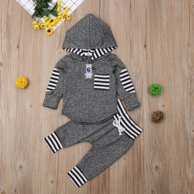 

Newborn Baby Girls Boys Warm Hooded SweatshirtPants Leggings 2PCS Outfits Clothes Set