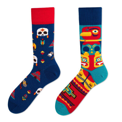 

1 Pair Man Women Cotton Socks Print Socks Funny Socks Skateboard Socks Asymmetric Socks Happy Socks