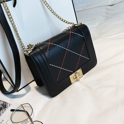 

Qiao Bani 2019 new European&American style fashion simple rhombic chain bag shoulder diagonal tide handbags factory direct sales