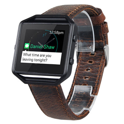 

〖Follure〗Retro leather Watch Bracelet Strap Band For Fitbit Blaze Smart Watch BW
