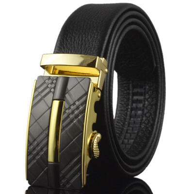 

new Cowhide Genuine Leather Belts For Men Luxury Automatic Buckle Black Cinturones Hombre designer belts mens high quality belt