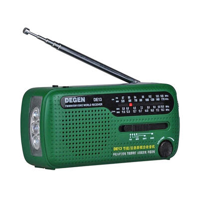 

DE13 FM Radio FM MW SW Crank Dynamo Solar Emergency Radio World Receiver