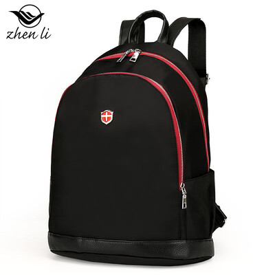 

Spring new fashion sports backpack red zipper nylon trend ladies popular backpack