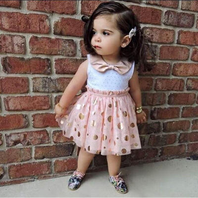 

Summer Baby Girls Dress Sleeveless Tulle Tutu Girl&ampacutes Sequins Party Dresses 2-7Y