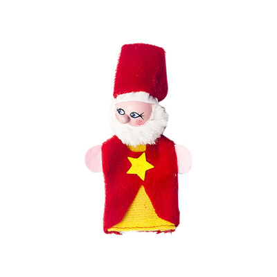 

Gobestart Christmas Childrens Fabric Christmas Finger Doll Wood Santa Claus Finger Doll